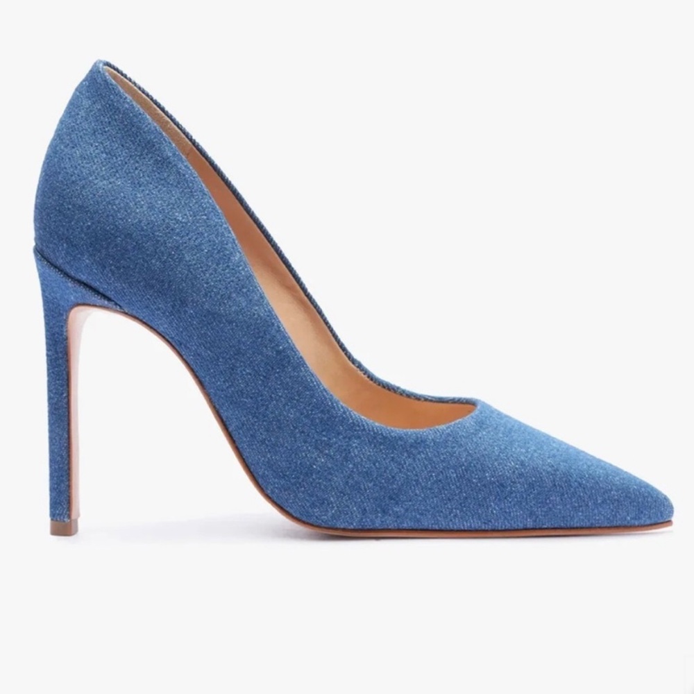 SCHUTZ Blue Denim Heels